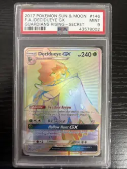 Pokemon Decidueye GX 2017 Sun and Moon Guardians Rising #146 Holo Secret Rare - Image 1