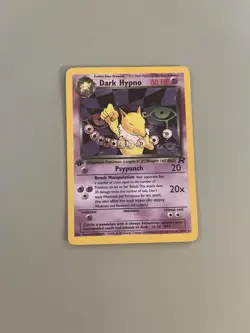 Pokemon Dark Hypno Holo Rare Card 9/82 1st Edition GOOD Condition Played - Image 1