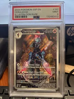 Pokemon SV Surging Sparks - Ceruledge Illustration Rare Holofoil #197/191 PSA 9 - Image 1