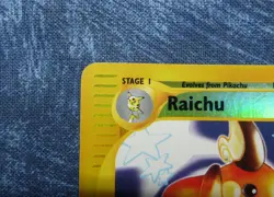 Pokemon Raichu 61/165 card Expedition Base Set TCG Reverse Holo Rare WOTC card - Image 2