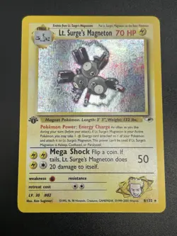 LT. SURGE'S MAGNETON Pokemon Card - WOTC - 1st Edition - Gym Heroes 8/132 NM (A) - Image 3