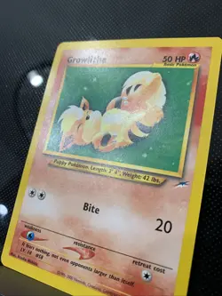 Pokemon Neo Destiny TCG Growlithe Card 68/105 Unlimited Common NM Atsuko Nishida - Image 2