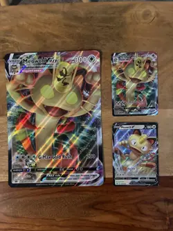 Pokemon Meowth VMAX, Meowth VMAX Jumbo, Meowth V Sword & Shield Promo Lot - Image 1