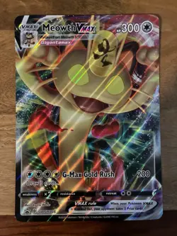 Pokemon Meowth VMAX, Meowth VMAX Jumbo, Meowth V Sword & Shield Promo Lot - Image 2
