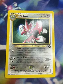 Scizor 33 WOTC Promo Black Star - Pokemon Card LP - Image 1