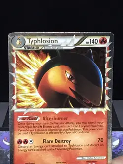 Pokemon Card Typhlosion 110/123 Ultra Rare HeartGold & Soulsilver Light Play - Image 2