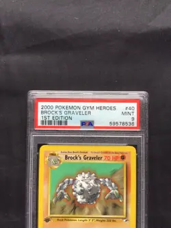 Pokemon Cards: Gym Heroes 1st Edition Uncommon: Brock's Graveler 40/132 PSA 9 - Image 3