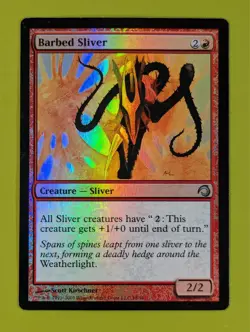 FOIL Barbed Sliver x1 Premium Deck Series: Slivers 1x MTG Magic the Gathering - Image 1