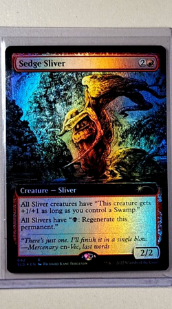 2022 MTG Magic the Gathering Secret Lair Drop Extended Art Foil 642 Sedge Sliver - Image 1