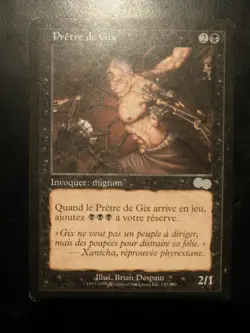 mtg magic Priest of Gix urza's saga FRENCH vf fr pretre de gix epopee d'urza - Image 1