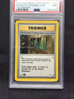 Pokemon: Gym Heroes 1st Edition Rare: The Rocket's Training Gym 104/132 PSA 9 - Image 2
