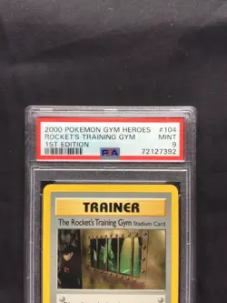 Pokemon: Gym Heroes 1st Edition Rare: The Rocket's Training Gym 104/132 PSA 9 - Image 3