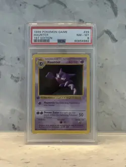1999 Pokemon Base Set 1st Edition Haunter #29 NM-MT PSA 8 - Image 1