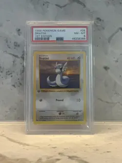 1999 Pokemon Base Set 1st Edition Dratini #26 NM-MT PSA 8 - Image 1