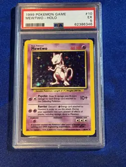 Mewtwo Base Set Pokemon Card 10/102 ⭐Rare Holo⭐ PSA 5 EXCELLENT 🔥 - Image 1