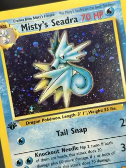 MISTY'S SEADRA Pokemon Card - WOTC - 1st Edition - Gym Heroes - 9/132 - NM (A) - Image 5