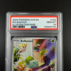 PSA 10 Bulbasaur 143/142 Pokemon Stellar Crown IR Full Art Holo Card - Image 2