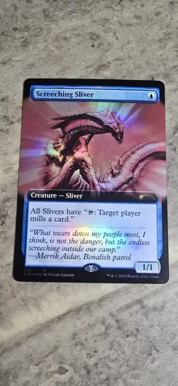 Screeching Sliver (Extended Art) Secret Lair Drop Foil Creature Rare MTG NM - Image 1