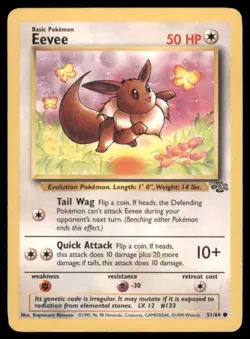 EEVEE 51/64 JU JUNGLE POKEMON COMMON HP - Image 2