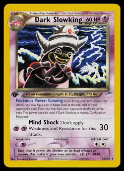 Pokemon Card - Dark Slowking Neo Destiny 20/105 Rare 1st Edition - Image 1