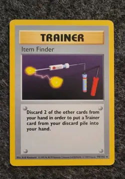 Item Finder 74/102 Rare Shadowless Base Set Pokemon - Image 1