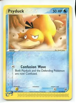Psyduck Non-Holo Common Ex/NM 73/100 EX Sandstorm Pokemon - Image 1