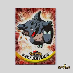 💥 1999 Topps Pokemon Cards - Series 2- Blue Logo - Rhydon #112 - Image 1