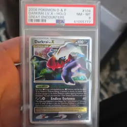 Pokemon Darkrai LV.X 104/106 Great Encounters Ultra Rare Holo Level Up PSA 8 - Image 1