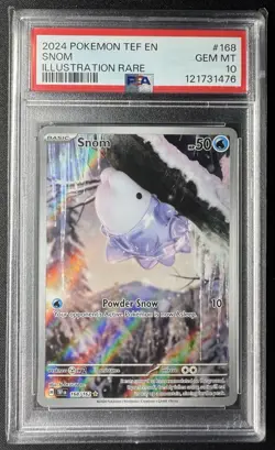 2024 POKEMON TEF EN-TEMPORAL FORCES ILLUSTRATION RARE #168 SNOM PSA 10 - Image 1