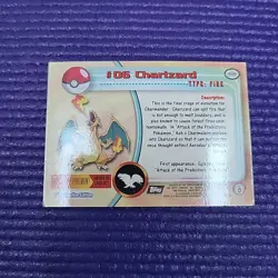 1999 Pokemon TV Animation Edition Charizard #06 Topps Pokemon VG - Image 2