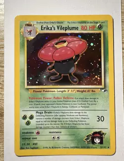 Pokemon TCG WOTC Gym Heroes Erikas Vileplume 5/132 Holo Rare Vintage - LP - Image 1