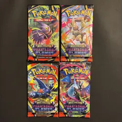 Pokemon TCG Mega Evolution Phantasmal Flames Booster Pack Art Set 4 Packs Total - Image 1