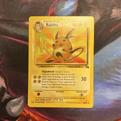 Pokemon Raichu Fossil Rare 29/62 Unlimited Regular WOTC English 1999 - Image 3