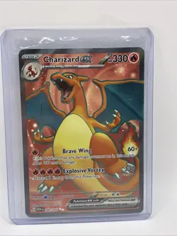 Pokemon TCG Charizard EX Full Art 183/165 Scarlet & Violet 151 NM Condition - Image 1