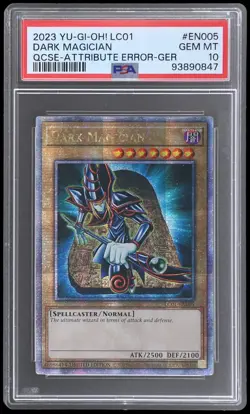 PSA 10 Yugioh 2023 Dark Magician LC01-EN005 25TH Quarter Century Secret Rare GER - Image 1