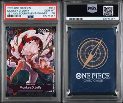 2023 One Piece - Monkey D. Luffy P-041 1st Anniversary Winner Promo Psa 10 - Image 3