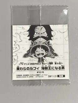 Monkey D Luffy - SW11-31 SR - One Piece Wafer Sticker Japanese - Image 2