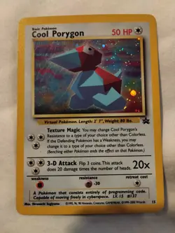 Pokemon Cool Porygon 15 Promo Holo Basic 50 HP Pokemon TCG Card - Image 3