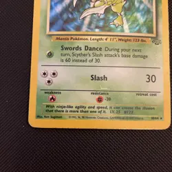 Pokemon TCG Scyther Holo Rare Jungle Card 10/64 LP/MP Condition - Image 2