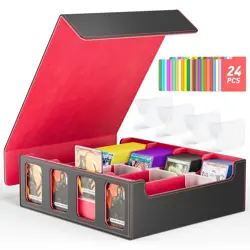 Boite Rangement Carte Deck Box MTG TCG Yugioh Contenir 2400+ Cartes. Cuir Fer... - Image 1