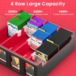 Boite Rangement Carte Deck Box MTG TCG Yugioh Contenir 2400+ Cartes. Cuir Fer... - Image 2
