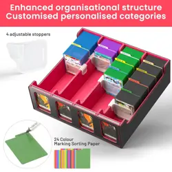 Boite Rangement Carte Deck Box MTG TCG Yugioh Contenir 2400+ Cartes. Cuir Fer... - Image 4