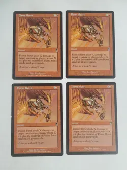 MTG Playset 4x Flame Burst (Odyssey/Red/C) - BGM - Image 1