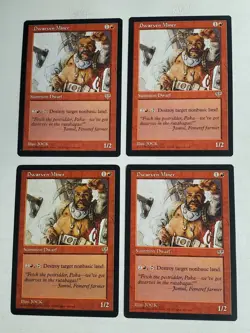 MTG Playset 4x Dwarven Miner (Mirage/Red/U) - BGM - Image 1