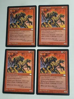 MTG Playset 4x Lava Hounds (Weatherlight/Red/U) - BGM - Image 1