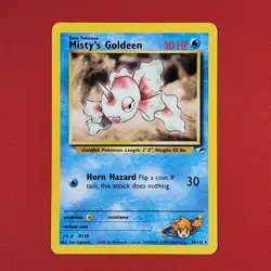 5-12-23 . UNPLAYED pokemon . gym heroes #30/132 . 2000 misty's goldeen (07) - Image 1