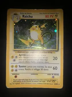 carta pokemon Raichu ita Holo set base 14/102 italiana - Image 1