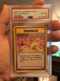 1998 Pokemon Japanese Gym 1 Trainer Misty's Wrath PSA 6 EX-MINT - Image 1