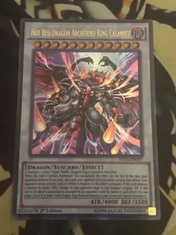 Yugioh: Hot Red Dragon Archfiend King Calamity SHVI-EN097 Ultra Rare 1st Ed NM - Image 1