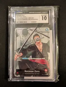 🔥 2022 One Piece Roronoa Zoro OP01-001 English - CGC 10 Gem Mint 🔥 - Image 1